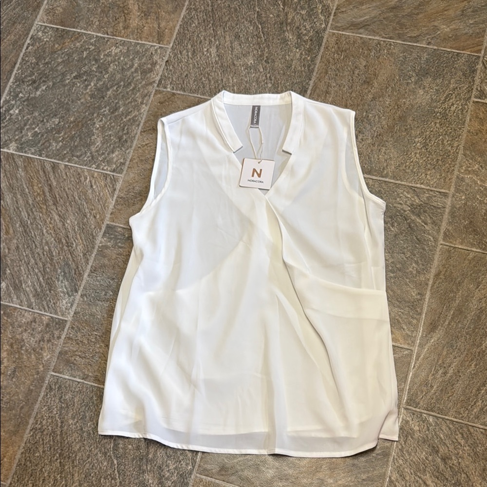Elegant White Sleeveless Top